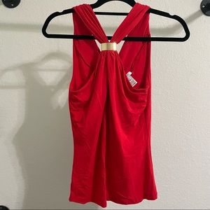 Cach'e Women's Gold Fastened Halter Top